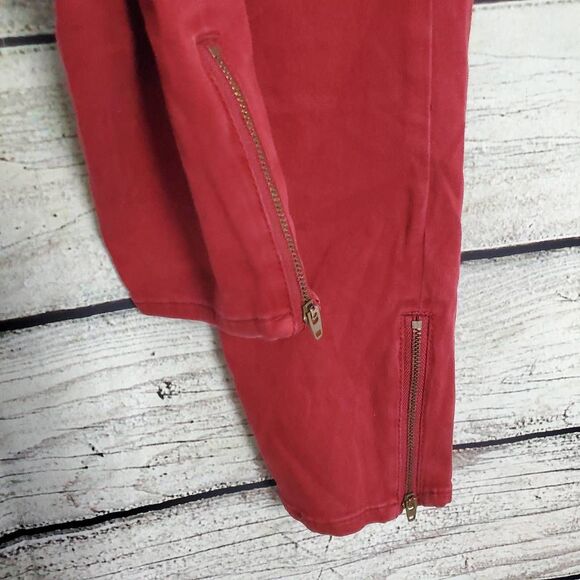 LOFT Outlet Women’s Pants Size 6 Red Skinny Legging Ankle Stretch - Picture 2 of 7